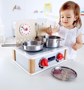 Set de Joaca Hape 2-in-1 Bucatarie si Gratar Jucarie Educativa din Lemn pentru Copii 3 - Img 3