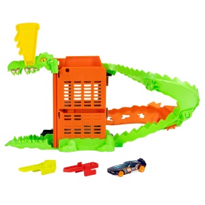 Set de Joaca Hot Wheels Croc Pizza Attack cu Masinuta 164, Detalii Interactive - Img 5