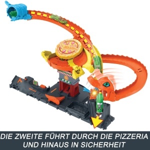 Set de Joaca Hot Wheels Pizza Slam Cobra Attack - 1 Masina Inclusa, Diverse Trasee - Img 4