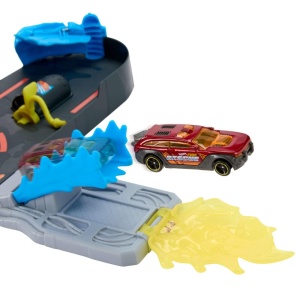 Set de Joaca Hot Wheels - Super Pompierie, Scala 164, Rampa Extensibila 40 cm - Img 3