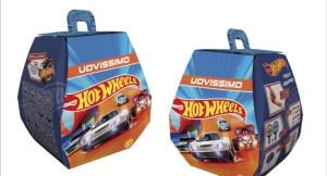 Set de Joaca Hot Wheels Uovissimo - Cadou de Pasti cu Launcher, Mini-Basket si Stickere