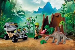Set de Joaca PLAYMOBIL Dinos 72069 cu Quad, T-Rex Baby si Brachiosaurus Baby - Img 2
