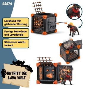 Set de Joaca Schleich ELDRADOR - Battle Cave Lavahyane, 27 Piese, Aventuri cu Lava - Img 5
