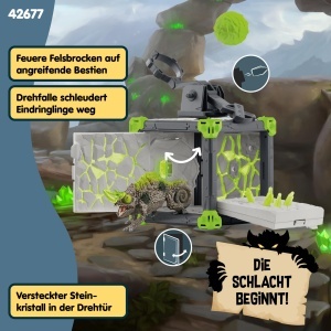 Set de Joaca Schleich ELDRADOR Battle Cave Steinchamaleon 34 Piese - Img 5