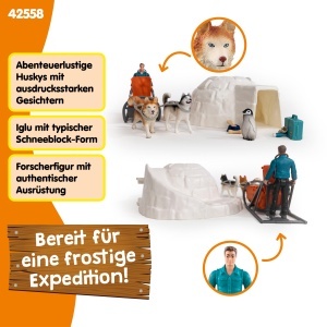 Set de Joaca Schleich - Expeditia Antartica 42558, 19 Piese, pentru 3 Ani - Img 3