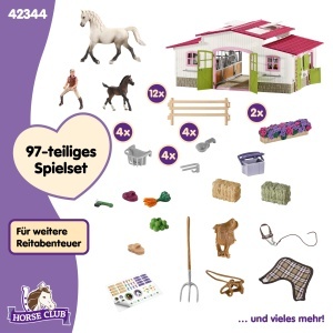 Set de Joaca Schleich - Ferma Ecvestra cu Lissi si Cai, 97 Piese - Img 5