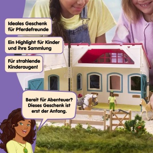 Set de Joaca Schleich - Grajd cu 60 Piese, 2 Figurine Cai si Accesorii - Img 7