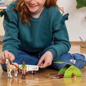 Set de Joaca Schleich Horse Club - Camping cu Sarah si Pinto, 23 piese - Img 3