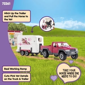 Set de Joaca Schleich Horse Club - Vizita la Veterinar, 61 Piese, pentru Copii de la 5 Ani - Img 6