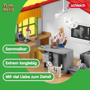 Set de Joaca Veterinar Schleich Farm World 42502 cu 43 Piese - Img 3