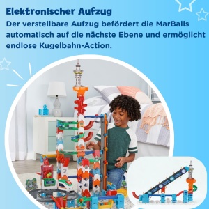 Set de Joaca VTech Marble Rush Super Sky Tower XL300 E, 143 Piese, Motorizat - Img 3