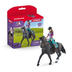 Set de joc Schleich Horse Club Lisa si Storm, 10 piese, pentru copii de la 5 ani