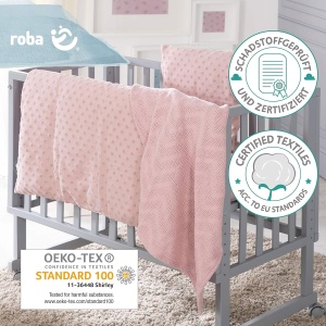 Set de Lenjerie pentru Bebei Roba Organic Lil Planet - 100 Bumbac Bio, RosaMauve - Img 9