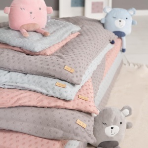Set de lenjerie pentru patut Babybettwasche Lil Planet, 80 x 80 cm, Bio Bumbac, Hellblau - Img 6