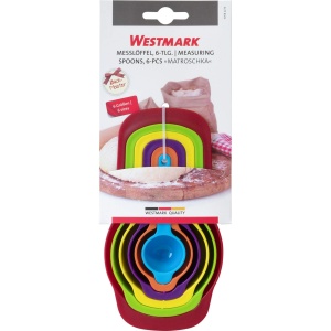 Set de linguri de masura Westmark 6 piese, capacitate 7,5-250 ml, plastic, colorat - Img 5