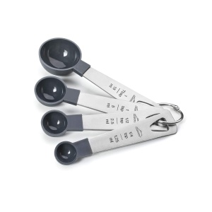 Set de linguri de masurare Lacor 67037 4 piese inox si polipropilena gri BPA-free