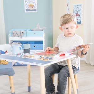 Set de mobilier pentru copii Paw Patrol - 2 scaune si 1 masa, alb, din lemn - Img 3