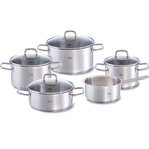 Set de Oale Fissler Viseo, 5 piese, inox, inductie, capacitate variata