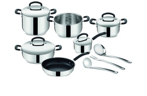 Set de Oale Lagostina Pratica 13 Piese, Inox 1810, Antiaderent