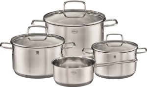 Set de Oale ROSLE Basic Line 4 piese, inox 1810, cu capac din sticla