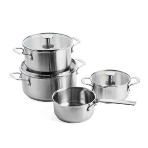 Set de Oale si Tigai KitchenAid din Otel Inoxidabil, 7 Piese, Antiaderente, Inductie