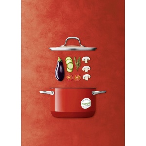 Set de oale Silit Passion Red 4 piese material Silargan compatibil cu inductia culoare rosie - Img 8
