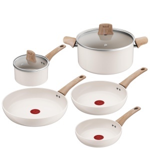 Set de oale Tefal Cera Bright ON 5 piese ceramic antiaderent aluminiu reciclat