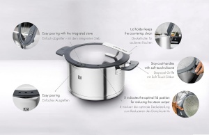 Set de oale ZWILLING Simplify 5 piese, inox, 16-24 cm, argintiu - Img 2