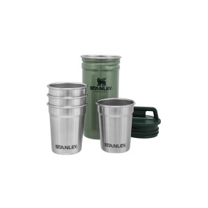 Set de pahare pentru tuica STANLEY 1913, 4 bucati, 59 ml, otel inoxidabil, verde