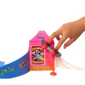 Set de patinaj Hot Wheels Skate Vergnugelungspark - Fingerboard, Skateschuhe, 360-Grad-Action - Img 3