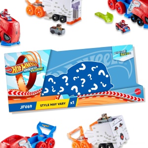 Set de Pista Hot Wheels RacerVerse cu Vehicul si Transporter Die-Cast, pentru copii 5-8 ani
