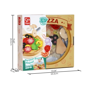 Set de pizza Hape Set de bucatarie cu ambalaj pentru cutie de pizza pentru si mai multa distractie - Img 7