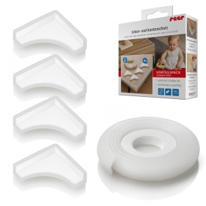 Set de protectie pentru colturi si margini reer, 4 colturile 2 m, transparent