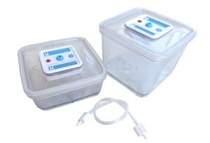 Set de recipiente Gastroback 46111 2 piese vacuum capacitate 1L si 28L