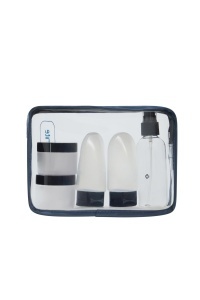 Set de recipiente Samsonite TA Revolution, 3x60ml si 2x30ml, transparent, albastru - Img 3