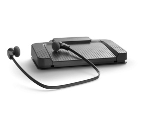 Set de redare Philips LFH7177/06, comutator de picior USB ergonomic ACC2330, casti stereo cu barbie inferioara LFH0334, inclusiv software SpeechExec Basic abonament de 2 ani - Img 2