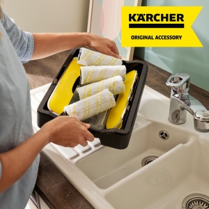 Set de role din microfibra Karcher pentru toate FC-urile si EWM 2 (2 role universale, lavabile, absorbtie ridicata a murdariei, curatare umeda delicata a tuturor pardoselilor dure, culoare: galbena) - Img 4