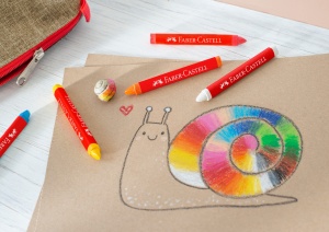 Set de scoala Faber-Castell cu creioane cerate si markere cu doua varfuri - Img 6