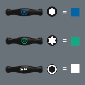 Set de surubelnite cu maner lateral Wera 4547 HF, 7 piese, negru - Img 6