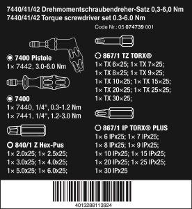 Set de surubelnite cu torsiune Wera 74404142, 27 piese, cu cutie de plastic - Img 2