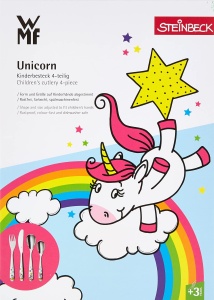 Set de Tacamuri pentru Copii WMF Einhorn, 4 Piese, Cromargan, Spalare in Masina - Img 2