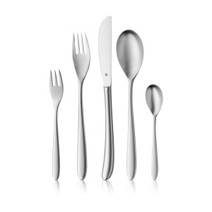 Set de Tacamuri WMF Silk pentru 12 Persoane, 60 Piese, Cromargan Inoxidabil, Matt
