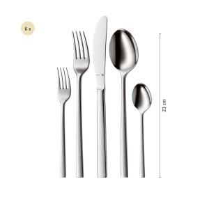 Set de Tacamuri WMF Sonic pentru 6 Persoane, 30 Piese, Cromargan Protect, Spalare Automata - Img 9