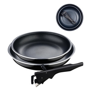 Set de tigai BERGNER Black Edition, 3 piese, 22 si 26 cm, aluminiu antiaderent
