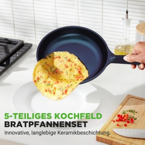 Set de Tigai NutriChef 5 Piese - Grill, Wok, Brat, Oval, Antiaderent, Inductie - Img 2