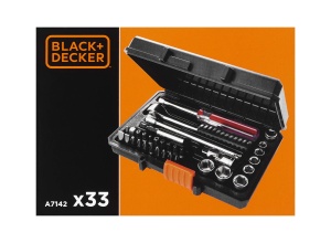 Set de unelte BlackDecker A7142, 33 piese, cu extensie de 125 mm si cutie de depozitare - Img 4