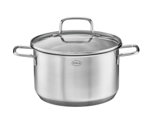 Set de Vase ROSLE Basic Line 5 piese, inox 1810, cu capac din sticla - Img 2