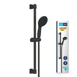 Set dus GROHE Vitalio 110, 6lmin, 2 moduri de jet, negru, 60cm