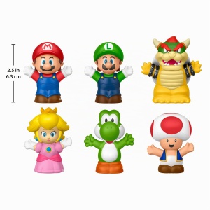 Set Figurine Fisher-Price Little People Super Mario, 6 personaje, pentru copii - Img 4