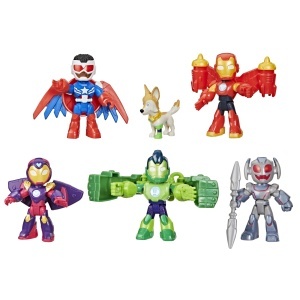 Set figurine Marvel Iron Man si prietenii sai, 6 supereroi, accesorii incluse - Img 1